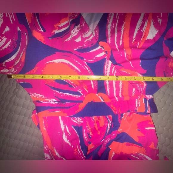 Lilly Pulitzer Amoritta Wrap Dress in Bomber Blue Plume, Bright Colors, Size M - Picture 3 of 11